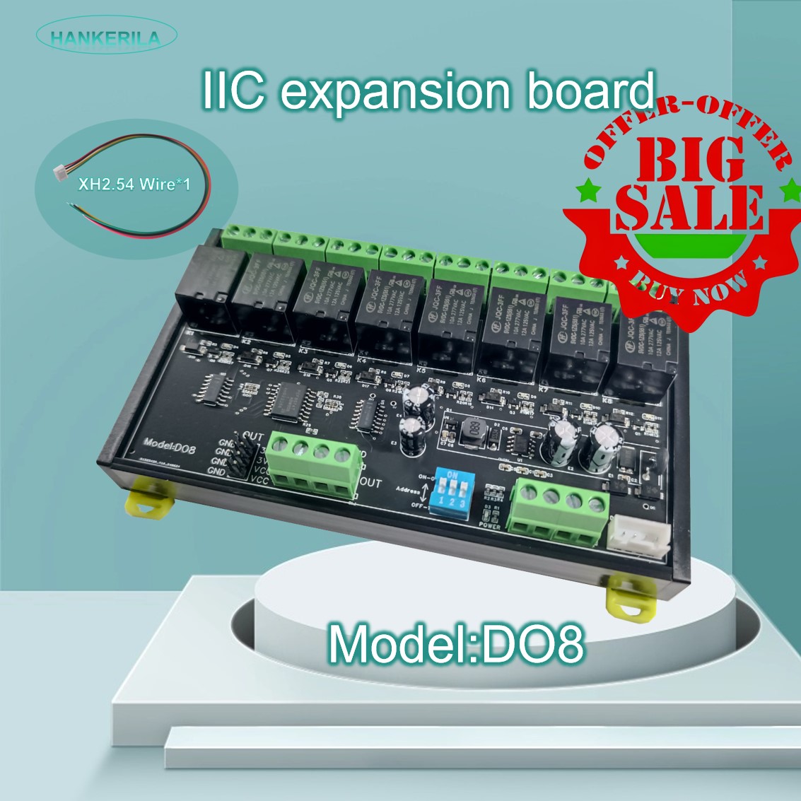 Espressif Esp32 - I2C-uitbreidingsrelaisbord DO8 Efficiënte oplossing voor het