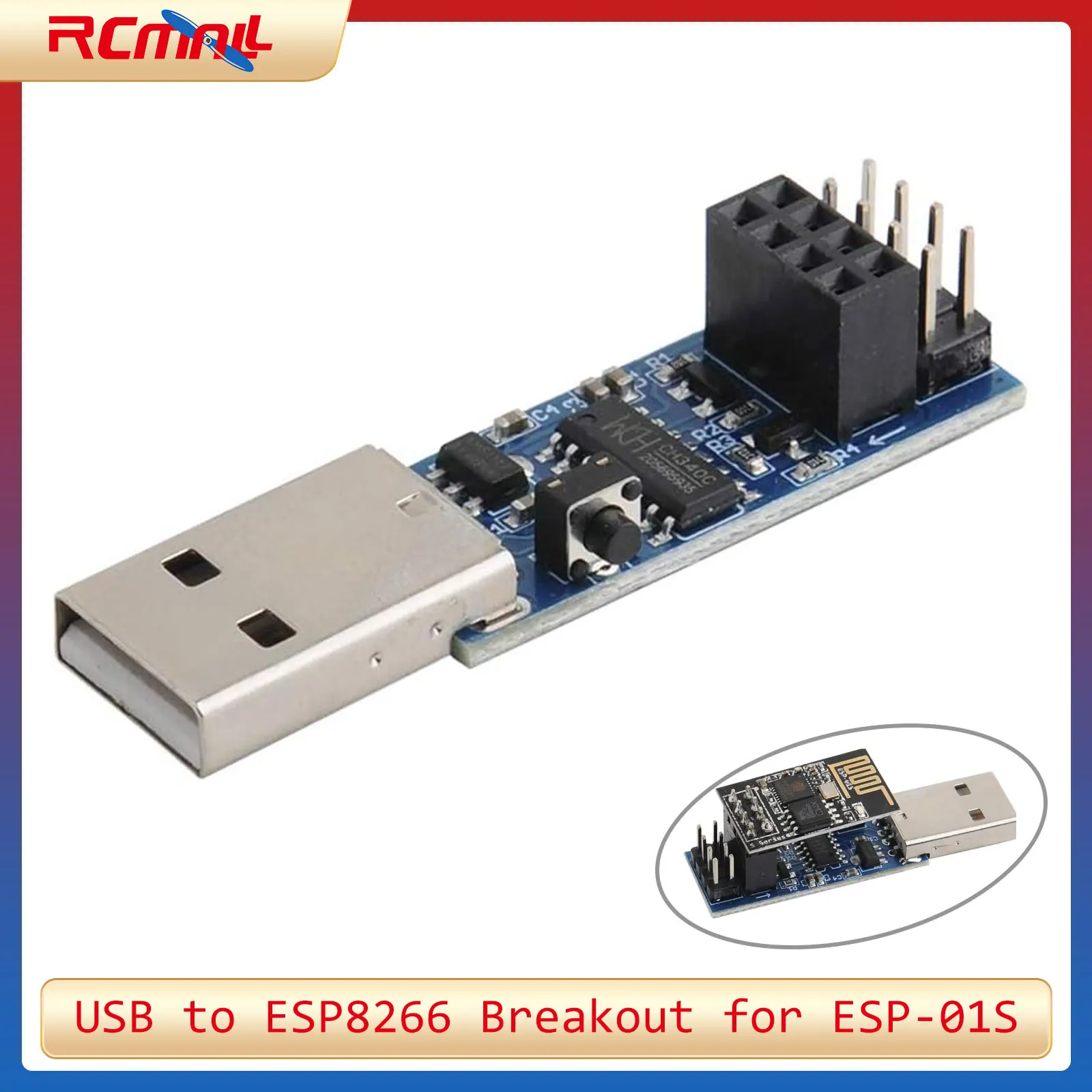 Esp8266 - USB naar ESP8266 Breakout CH340C ESP-01