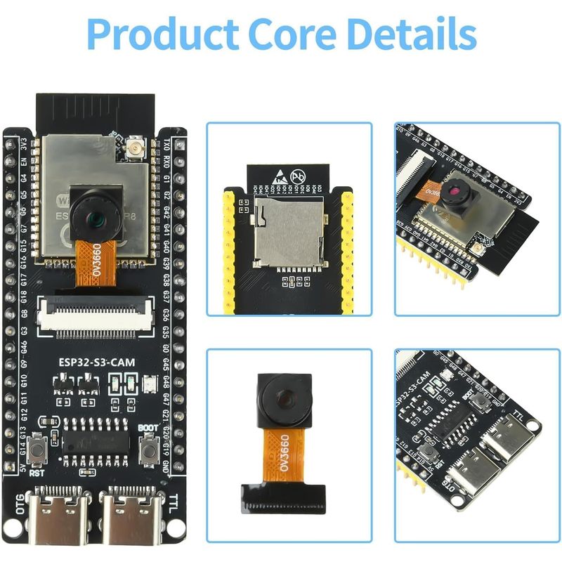 ESP32-S3-CAM-bord met OV3660-c - Esp32 Wifi Bluetooth Module recensie en prijs