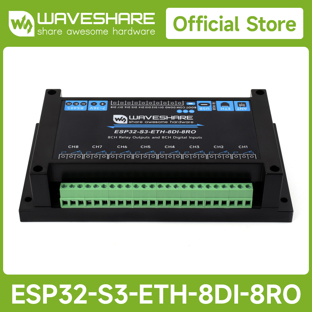 Waveshare industriële 8-kanaal - Esp32 S3 recensie en prijs