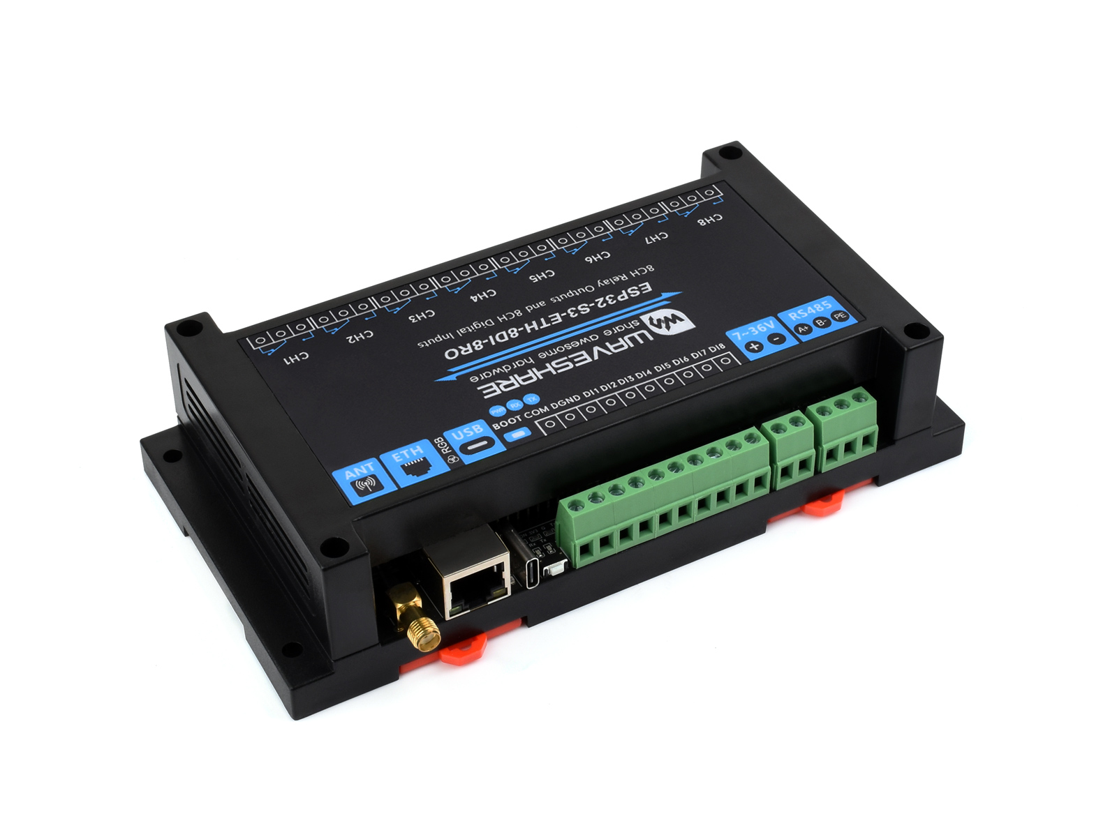 Waveshare industriële 8-kanaal - Esp32 S3 recensie en prijs