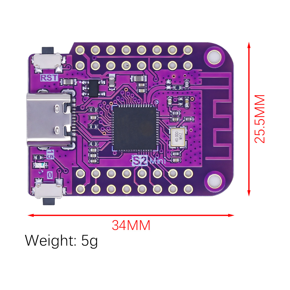 S2 Mini V1.0.0 WIFI IOT-bord,  - Esp32 S2 recensie en prijs