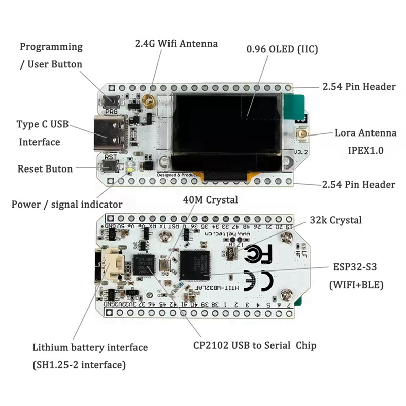 Heltec LoRa32 V3 863-928MHz ES - Esp32 S3 recensie en prijs