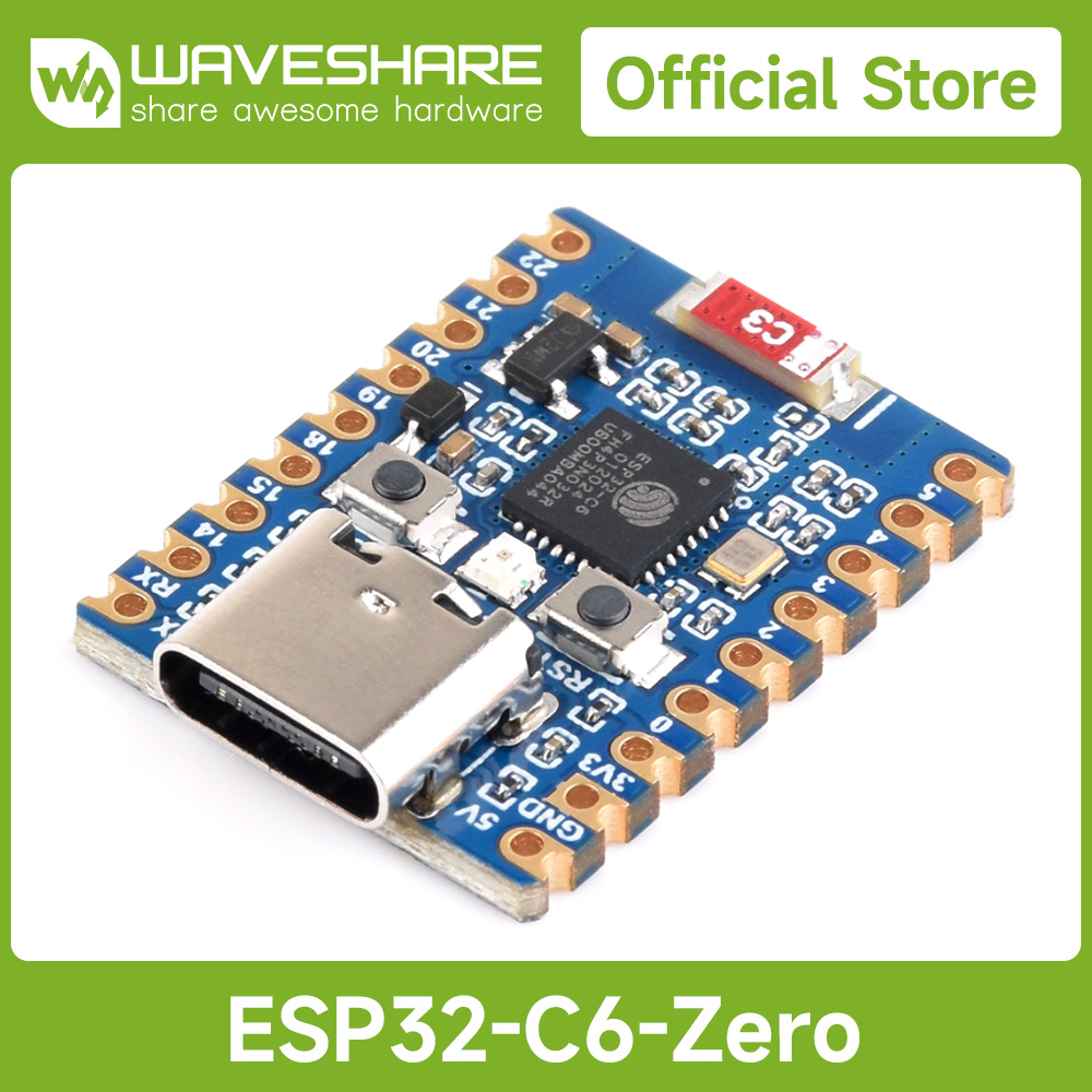 Waveshare ESP32-C6 mini-ontwik - Espressif Esp32 recensie en prijs