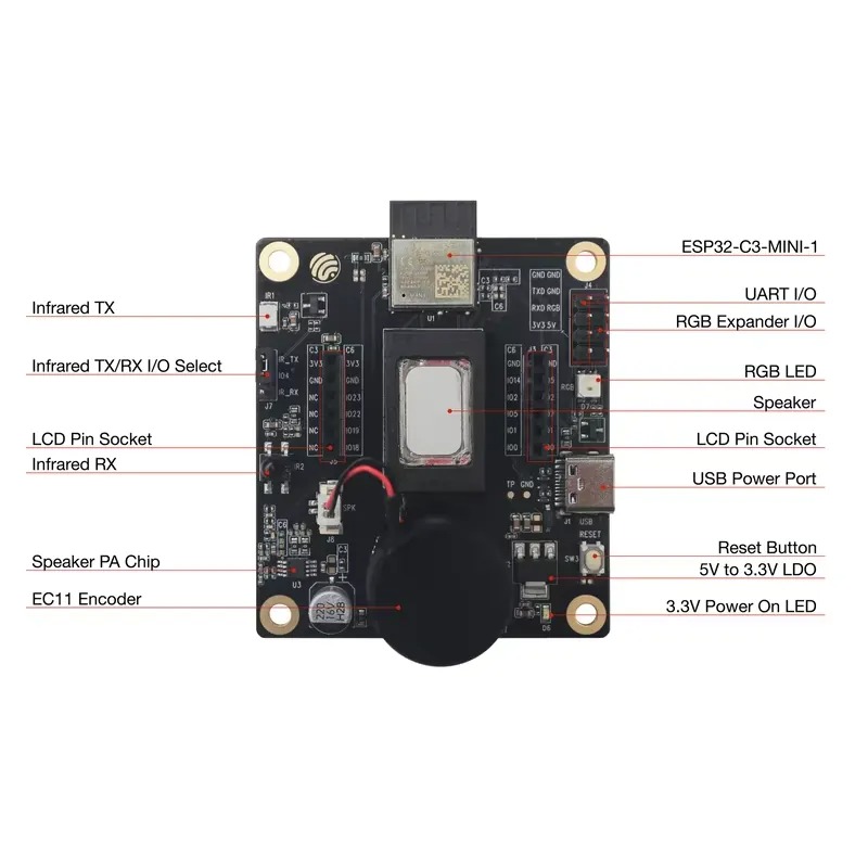ESP32-C3-LCDkit ontwikkelbord  - Esp32 recensie en prijs