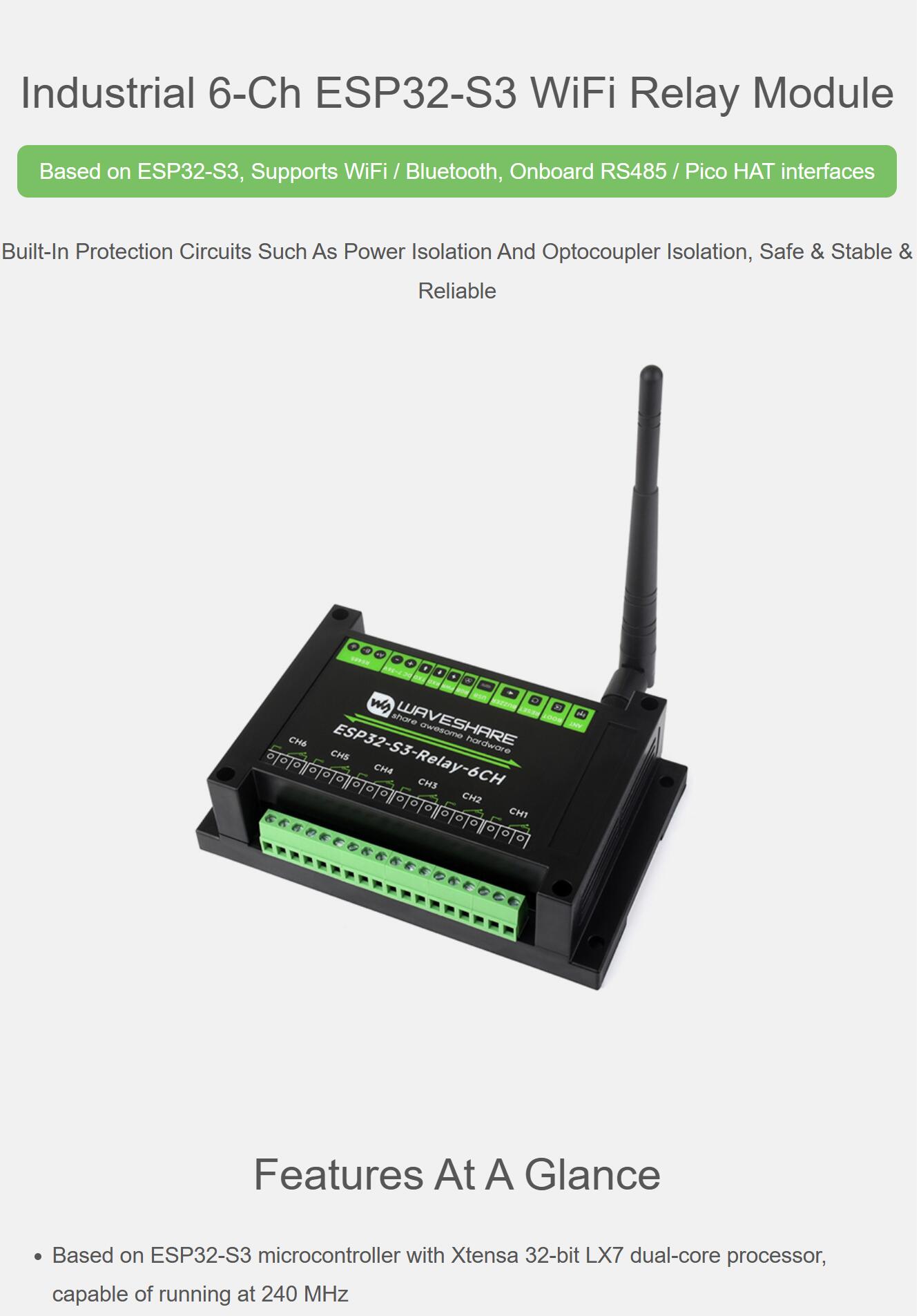 Industriële 6-kanaals relaismo - Esp32 Wifi Bluetooth Module recensie en prijs